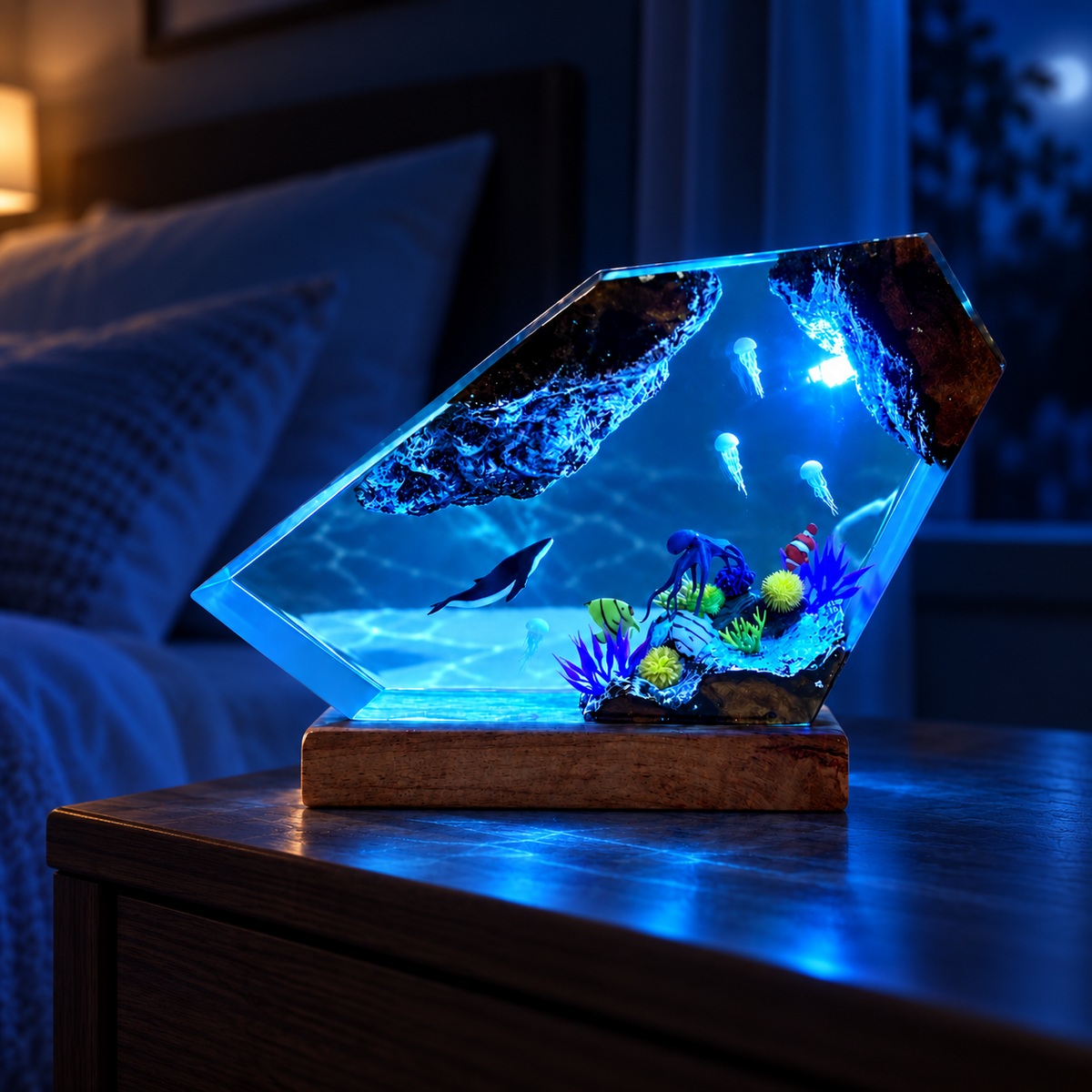 AbyssAura™ Ocean Glow Resin Night Light